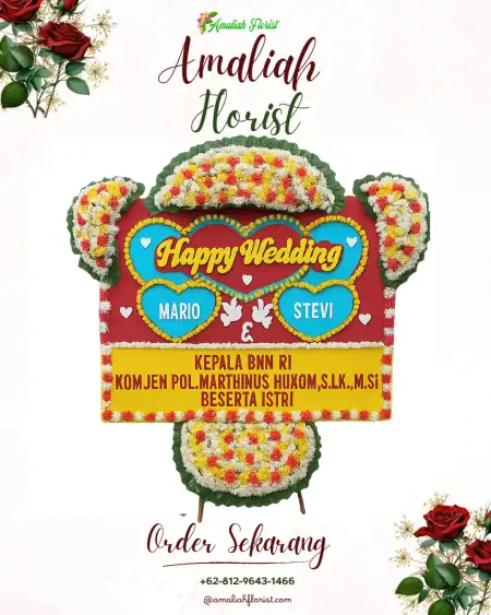 Papan Bunga Pernikahan Gabus